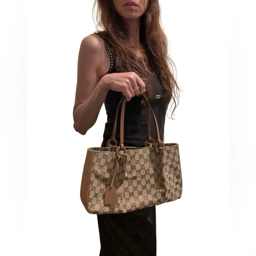 Gucci Beige and Brown GG Canvas Tote - Picture 15 of 15